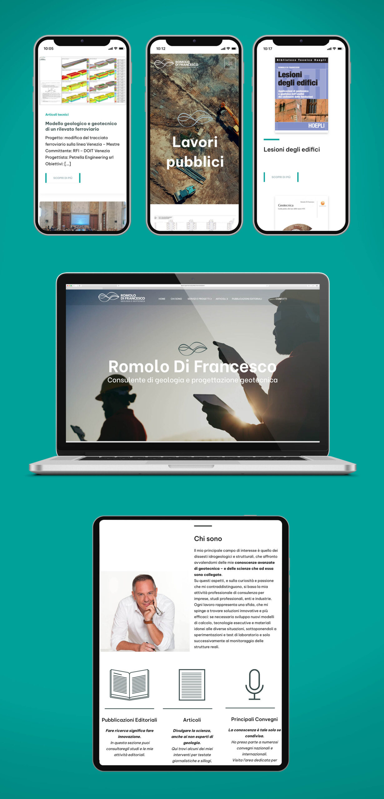 Sito web WrapMe visualizzato su smartphone, laptop e tablet con design responsive